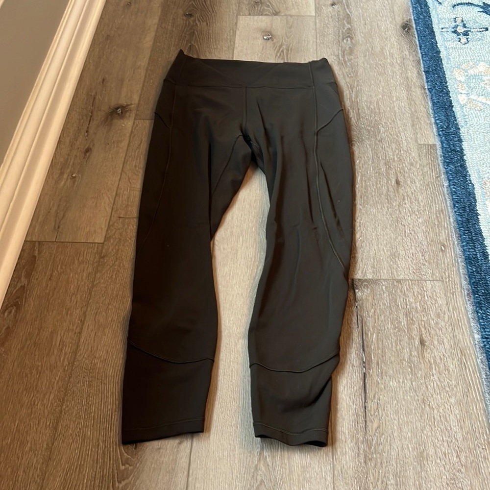 Olive green lululemon leggings high waisted